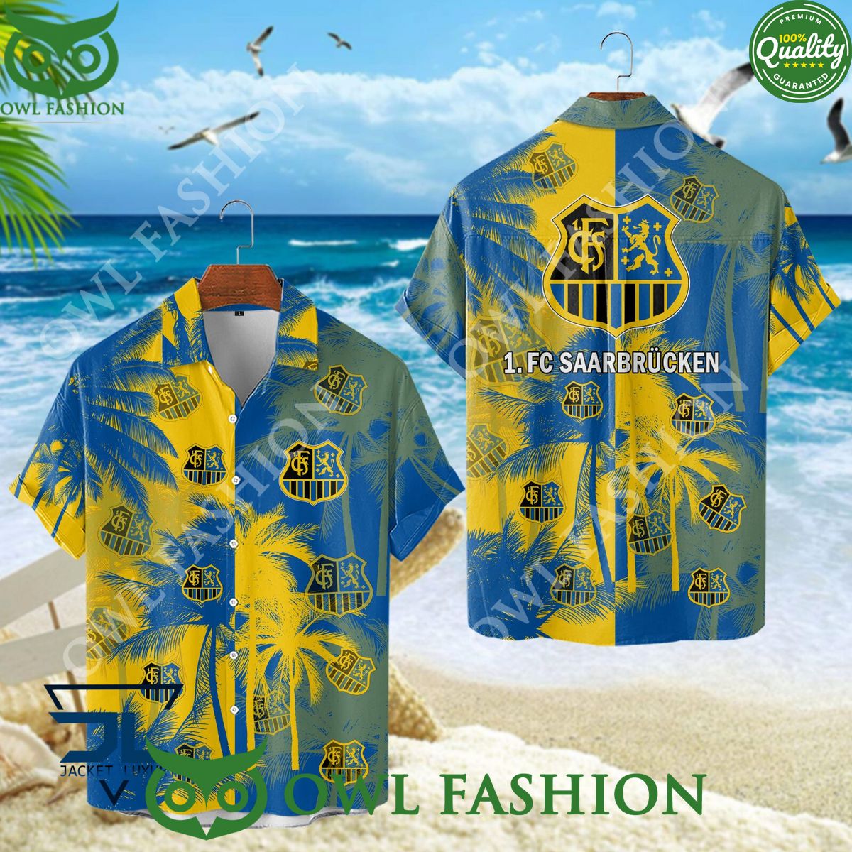 FC Saarbrucken Tropical Coconut Bundesliga Limited - Adult & Kids T-Shirts, Sweatshirts & Hoodies apparel design preview 1