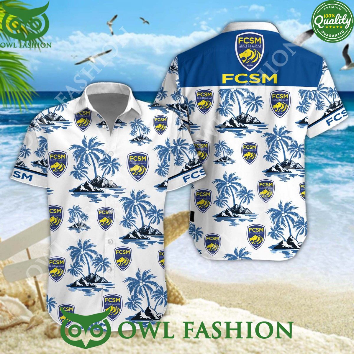 FC Sochaux-Montbeliard Coconut Island Limited Ligue 1 - Adult & Kids T-Shirts, Sweatshirts & Hoodies apparel design preview 1