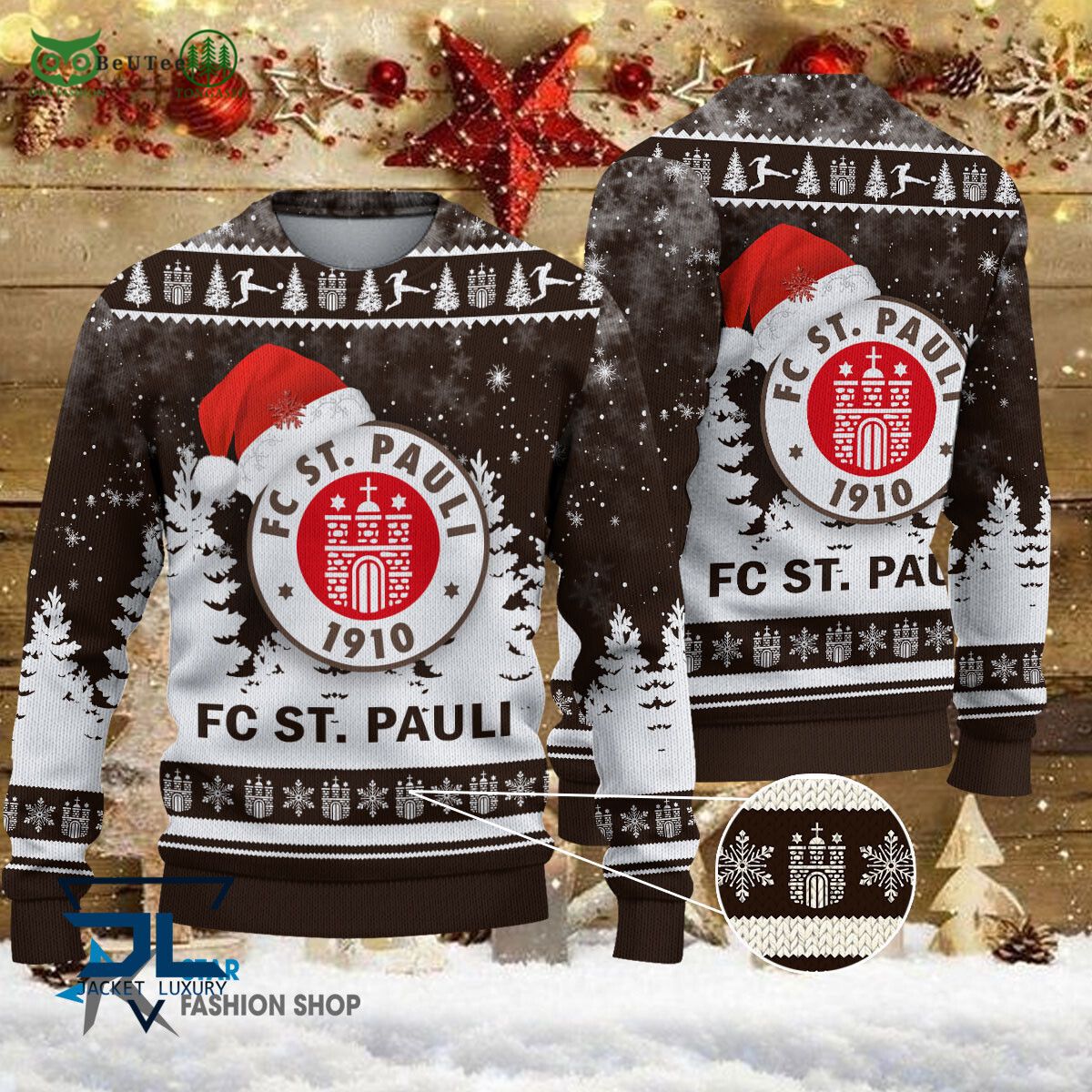 FC St Pauli Bundesliga Germany League Ugly Sweater - Adult & Kids T-Shirts, Sweatshirts & Hoodies apparel design preview 1