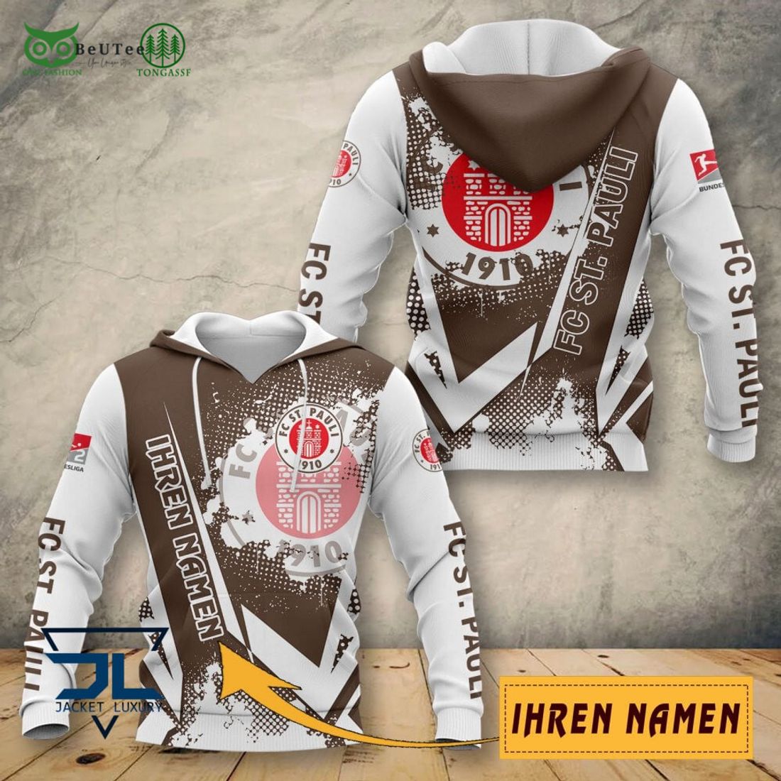 FC St. Pauli Iheren Namen AOP 3D Full - Adult & Kids T-Shirts, Sweatshirts & Hoodies apparel design preview 1