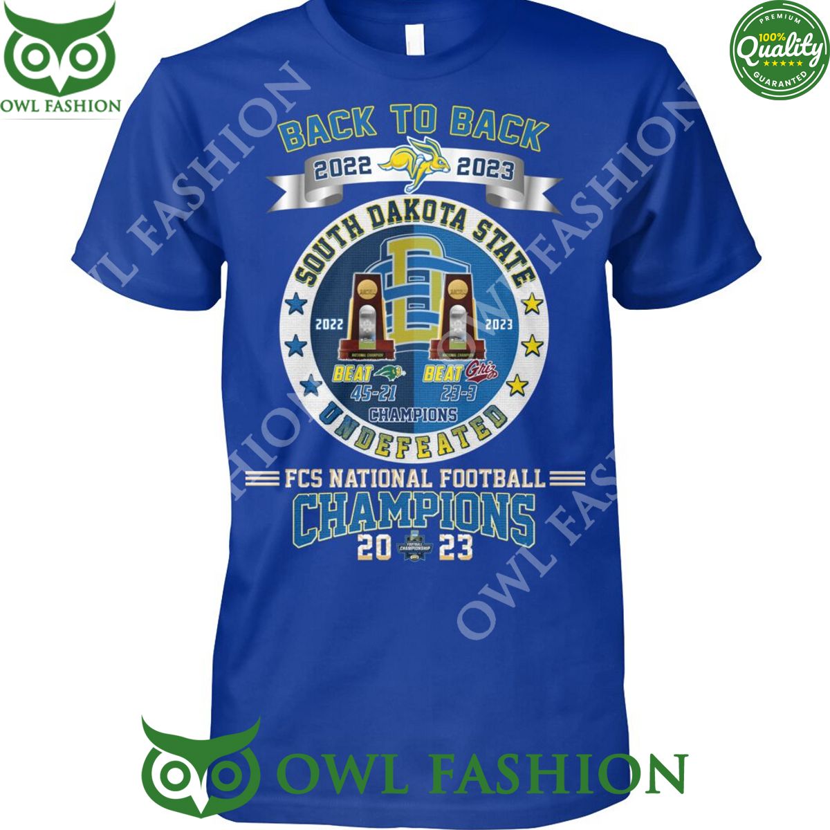 FCS National Football Champions 2023 South Dakota - Adult & Kids T-Shirts, Sweatshirts & Hoodies apparel design preview 1
