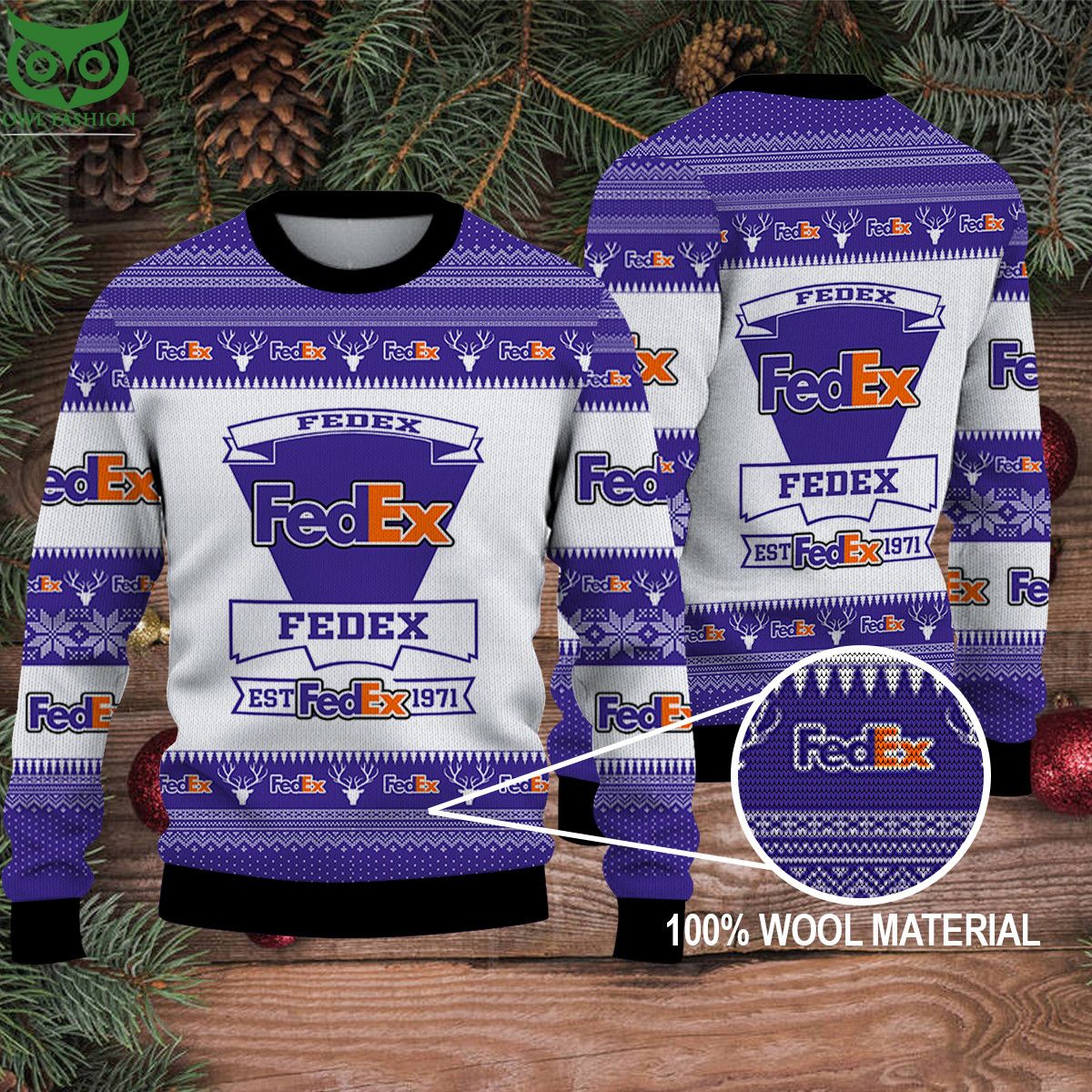 Fedex Hot Ugly Sweater - Adult & Kids T-Shirts, Sweatshirts & Hoodies apparel design preview 1
