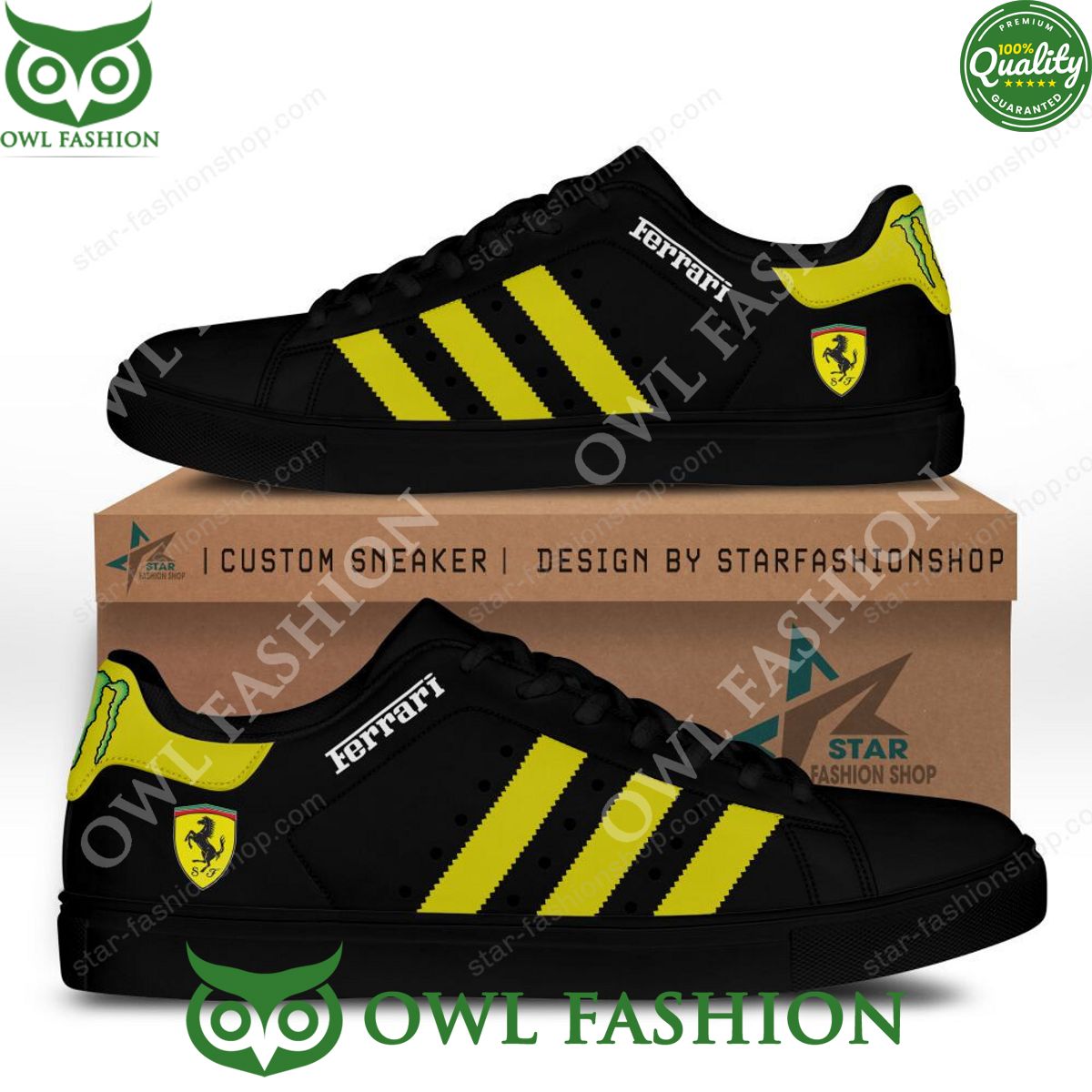 Ferrari New Car Luxury Black Stan Smith - Adult & Kids T-Shirts, Sweatshirts & Hoodies apparel design preview 1