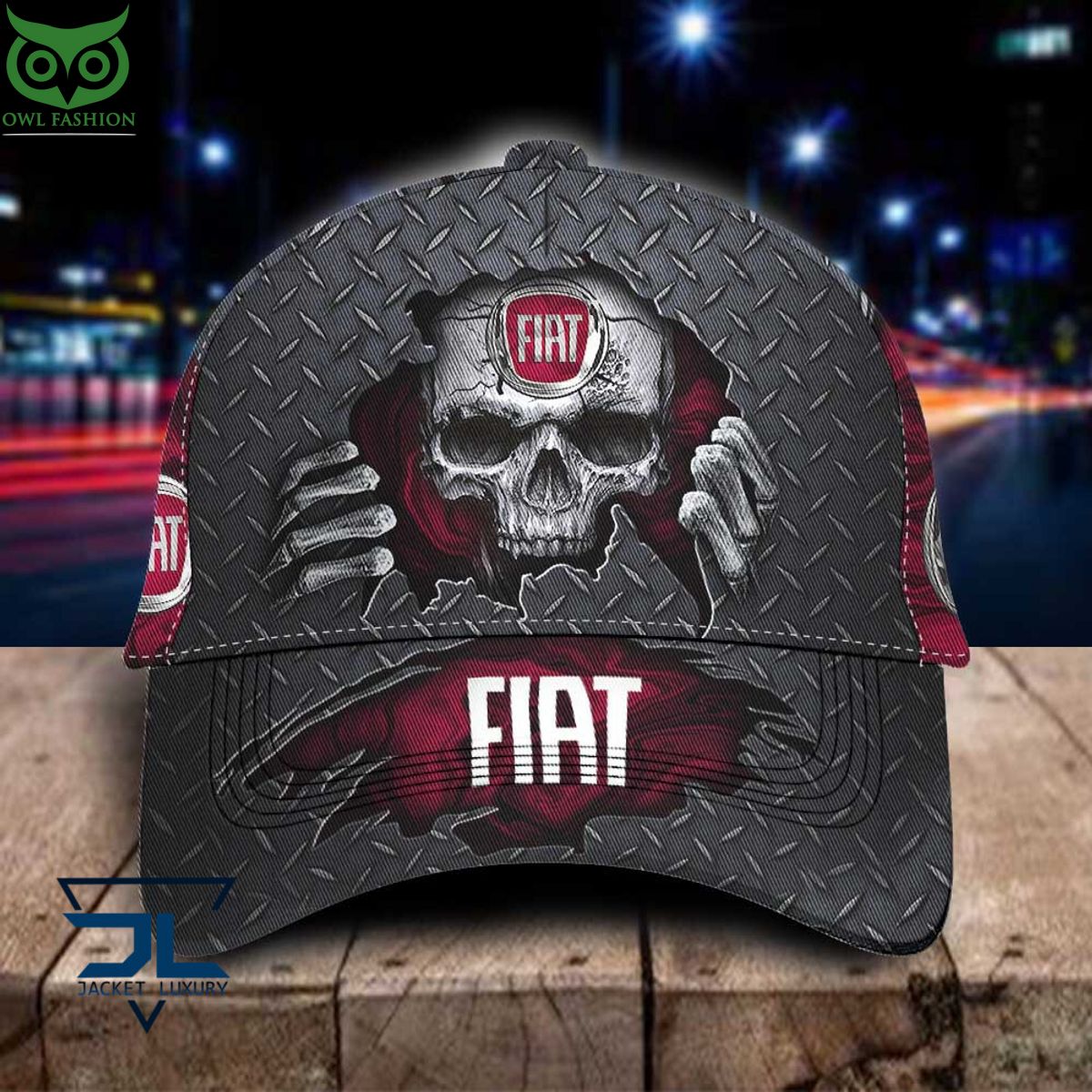 Fiat Car Skull Metal Classic Cap - Adult & Kids T-Shirts, Sweatshirts & Hoodies apparel design preview 1