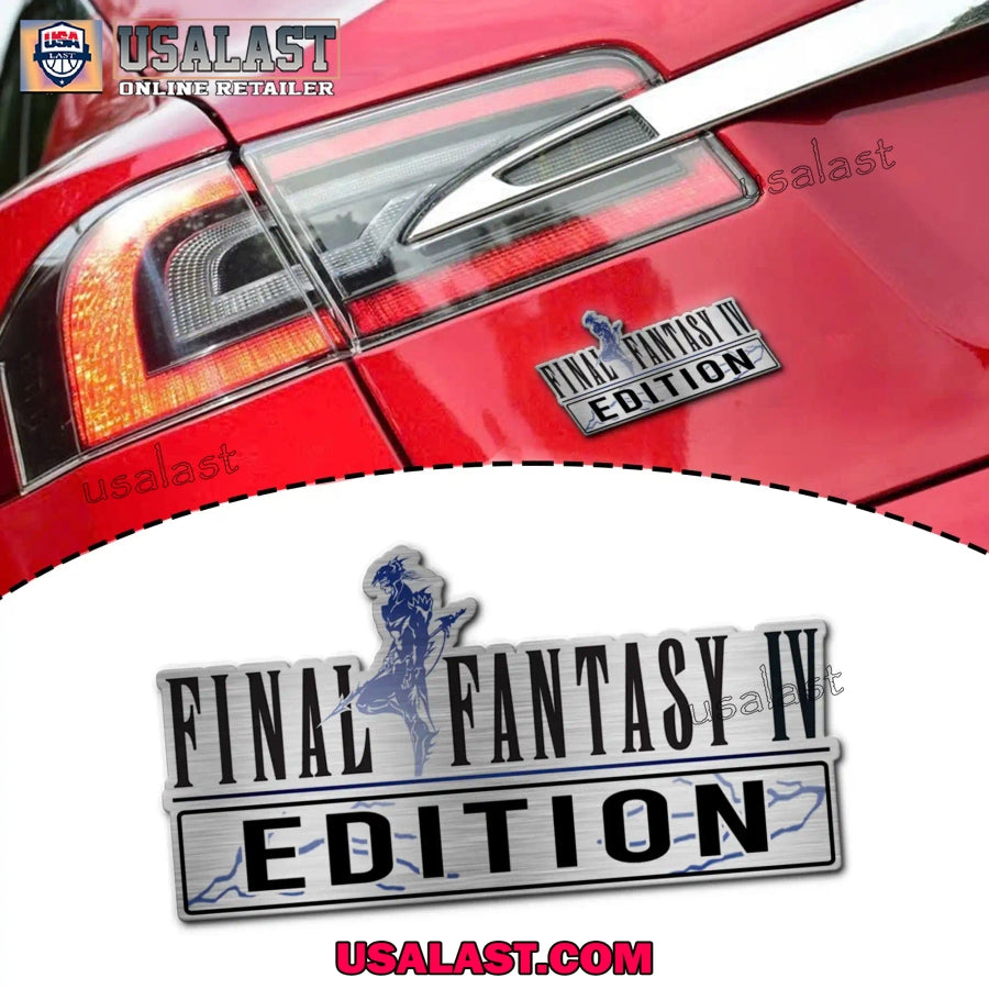 Final Fantasy IV Edition Custom 3D Car Badge Sticker - Adult & Kids T-Shirts, Sweatshirts & Hoodies apparel design preview 1