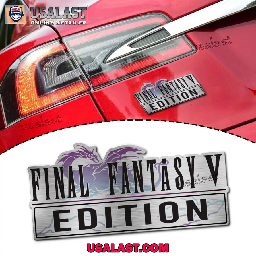 Final Fantasy V Edition Custom 3D Car Badge Sticker - Adult & Kids T-Shirts, Sweatshirts & Hoodies apparel design preview 1