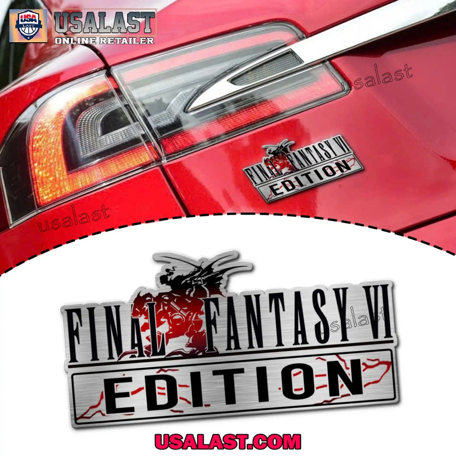 Final Fantasy VI Edition Custom 3D Car Badge Sticker - Adult & Kids T-Shirts, Sweatshirts & Hoodies apparel design preview 1