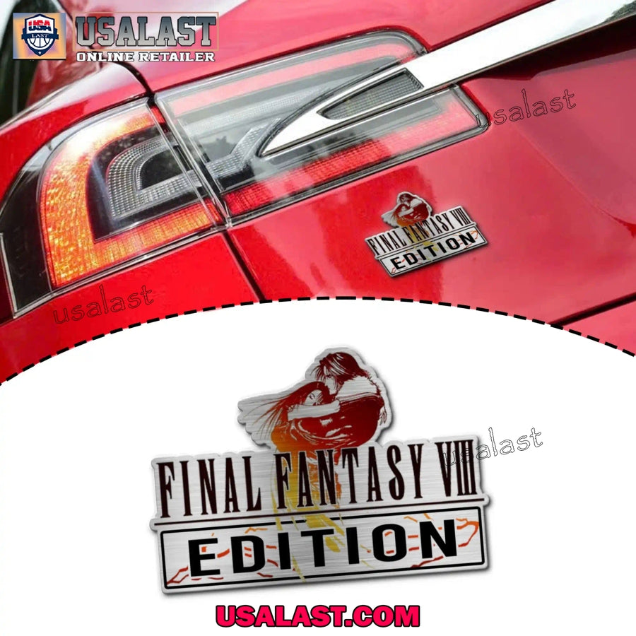 Final Fantasy VIII Edition Custom 3D Car Badge - Adult & Kids T-Shirts, Sweatshirts & Hoodies apparel design preview 1