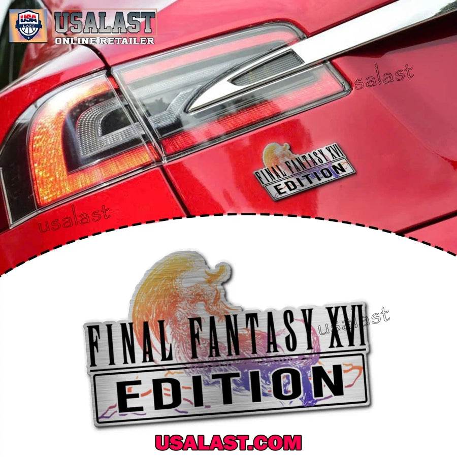 Final Fantasy XVI Edition Custom 3D Car Badge Sticker - Adult & Kids T-Shirts, Sweatshirts & Hoodies apparel design preview 1
