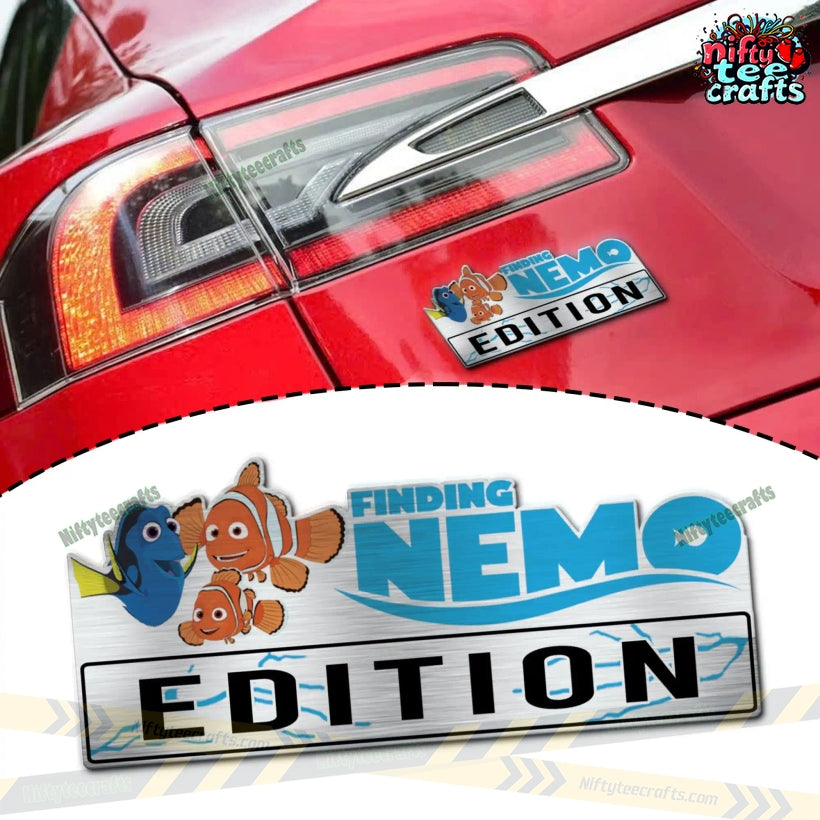 Finding Nemo Edition Custom 3D Car Badge Sticker - Adult & Kids T-Shirts, Sweatshirts & Hoodies apparel design preview 1