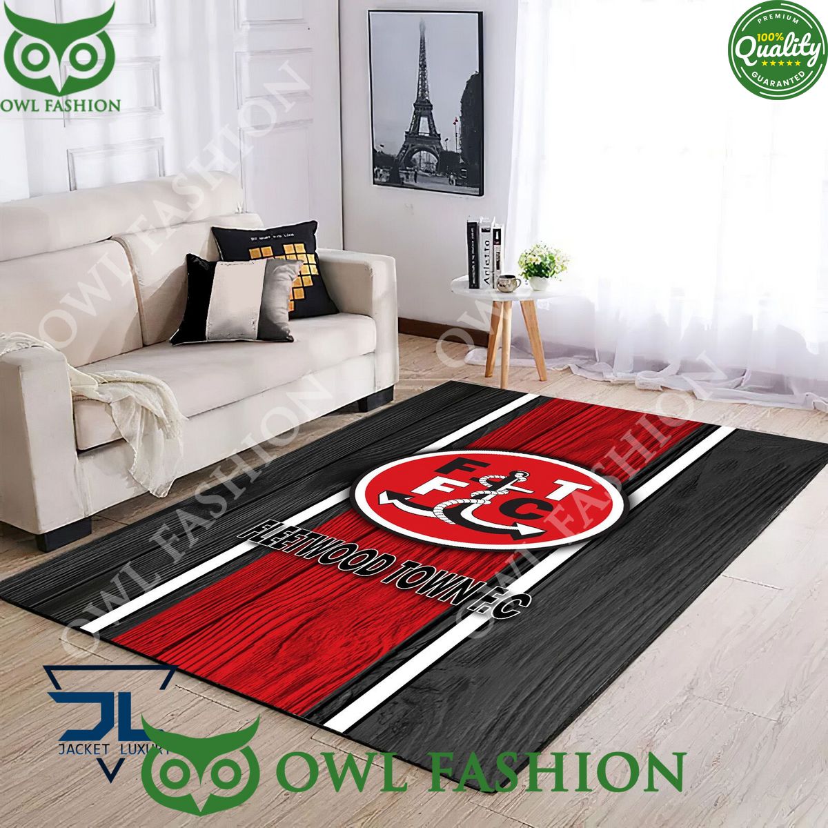 Fleetwood Town F.C EFL Football Rug Carpet Living - Adult & Kids T-Shirts, Sweatshirts & Hoodies apparel design preview 1