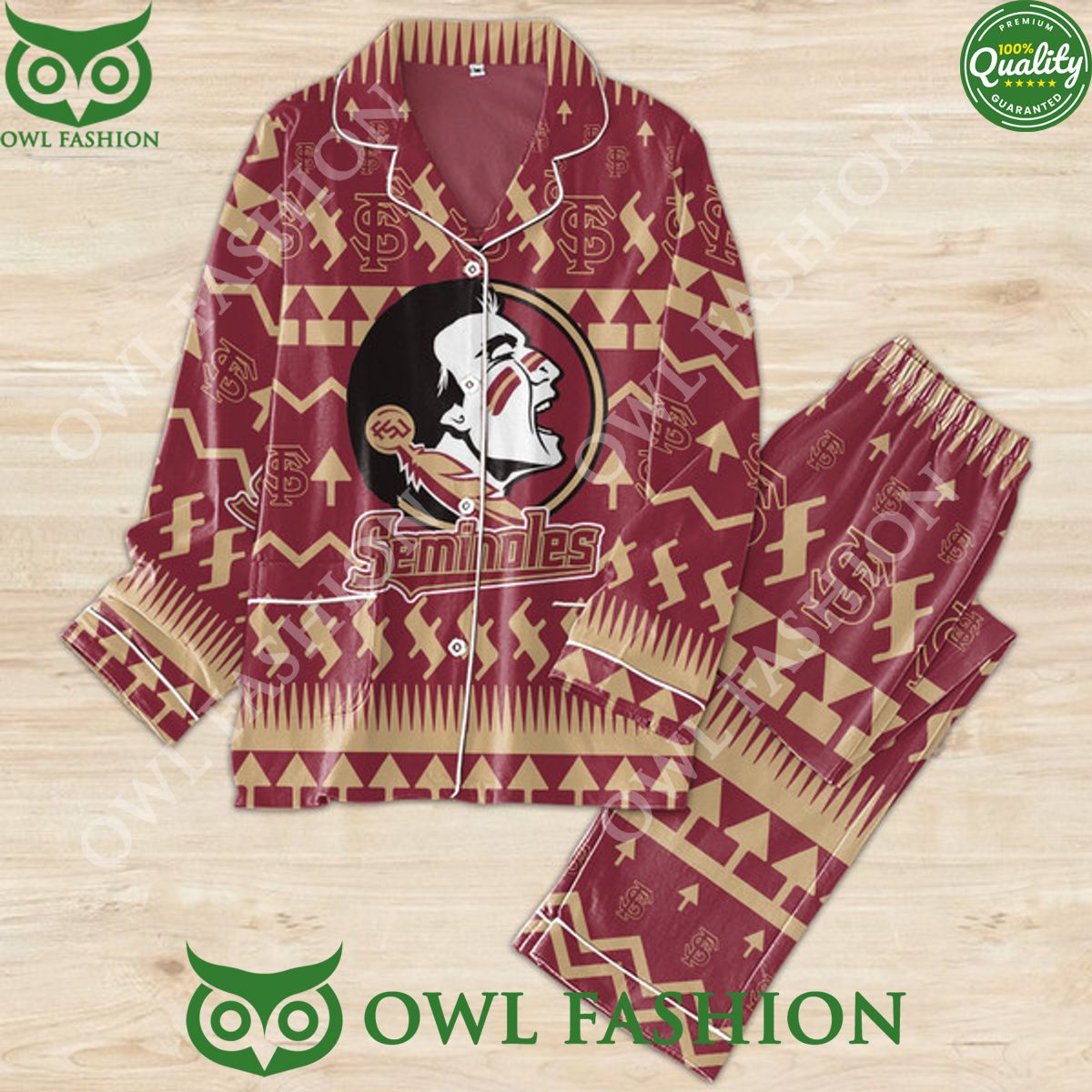 Florida State Seminoles football NCAA Pajamas set - Adult & Kids T-Shirts, Sweatshirts & Hoodies apparel design preview 1
