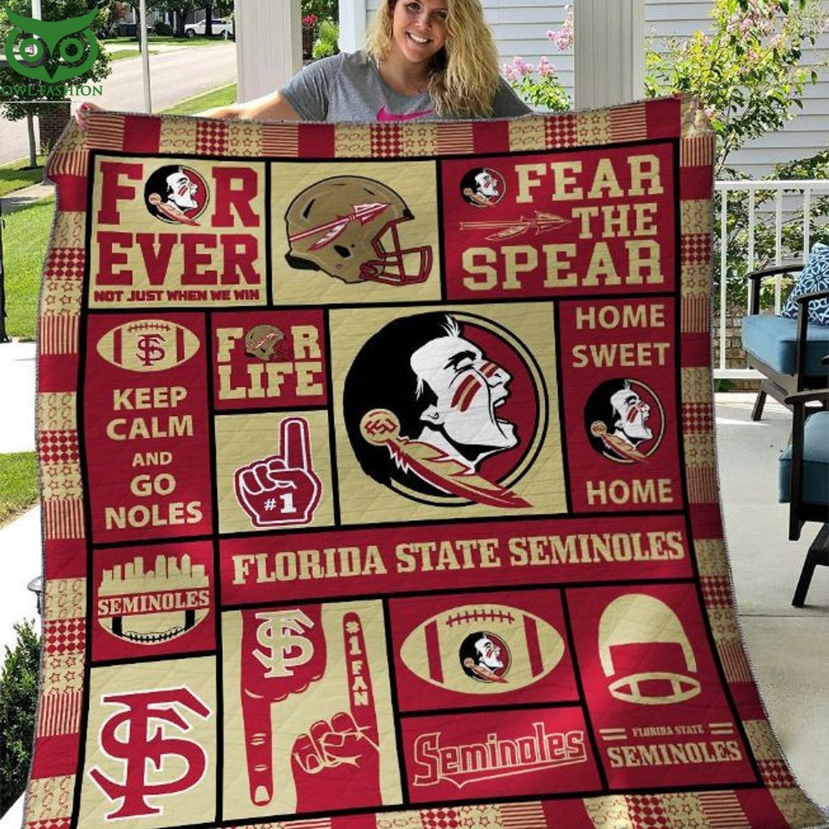 Florida State Seminoles NCAA Quilt Blanket - Adult & Kids T-Shirts, Sweatshirts & Hoodies apparel design preview 1