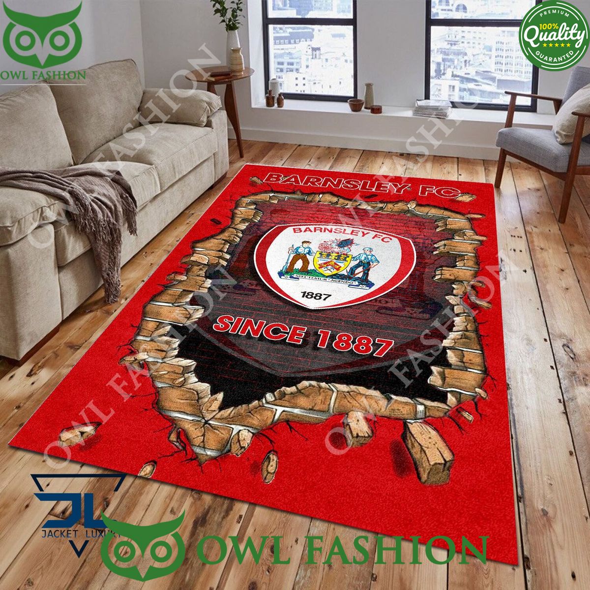 Football Barnsley F.C 1818 EPL Living Room Rug Carpet - Adult & Kids T-Shirts, Sweatshirts & Hoodies apparel design preview 1