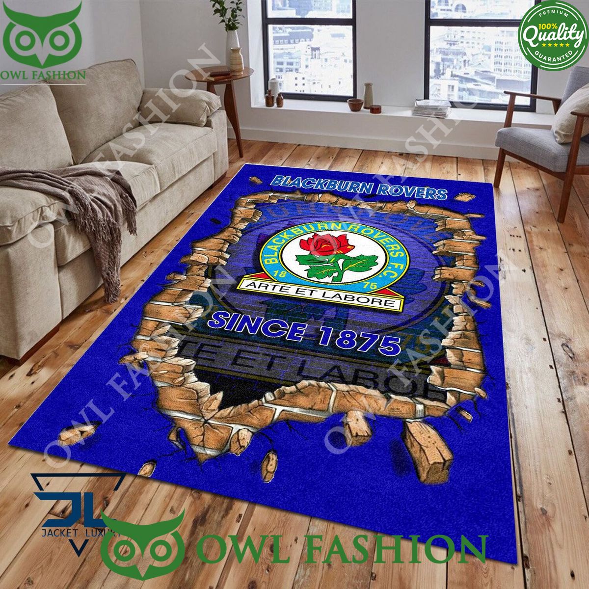 Football Blackburn Rovers 1793 EPL Living Room Rug - Adult & Kids T-Shirts, Sweatshirts & Hoodies apparel design preview 1