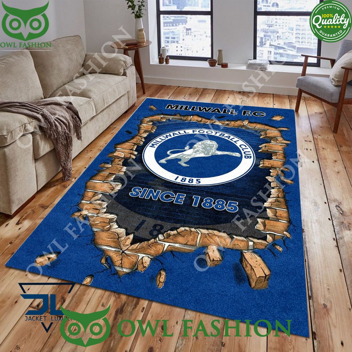 Football Millwall F.C 1805 EPL Living Room Rug Carpet - Adult & Kids T-Shirts, Sweatshirts & Hoodies apparel design preview 1