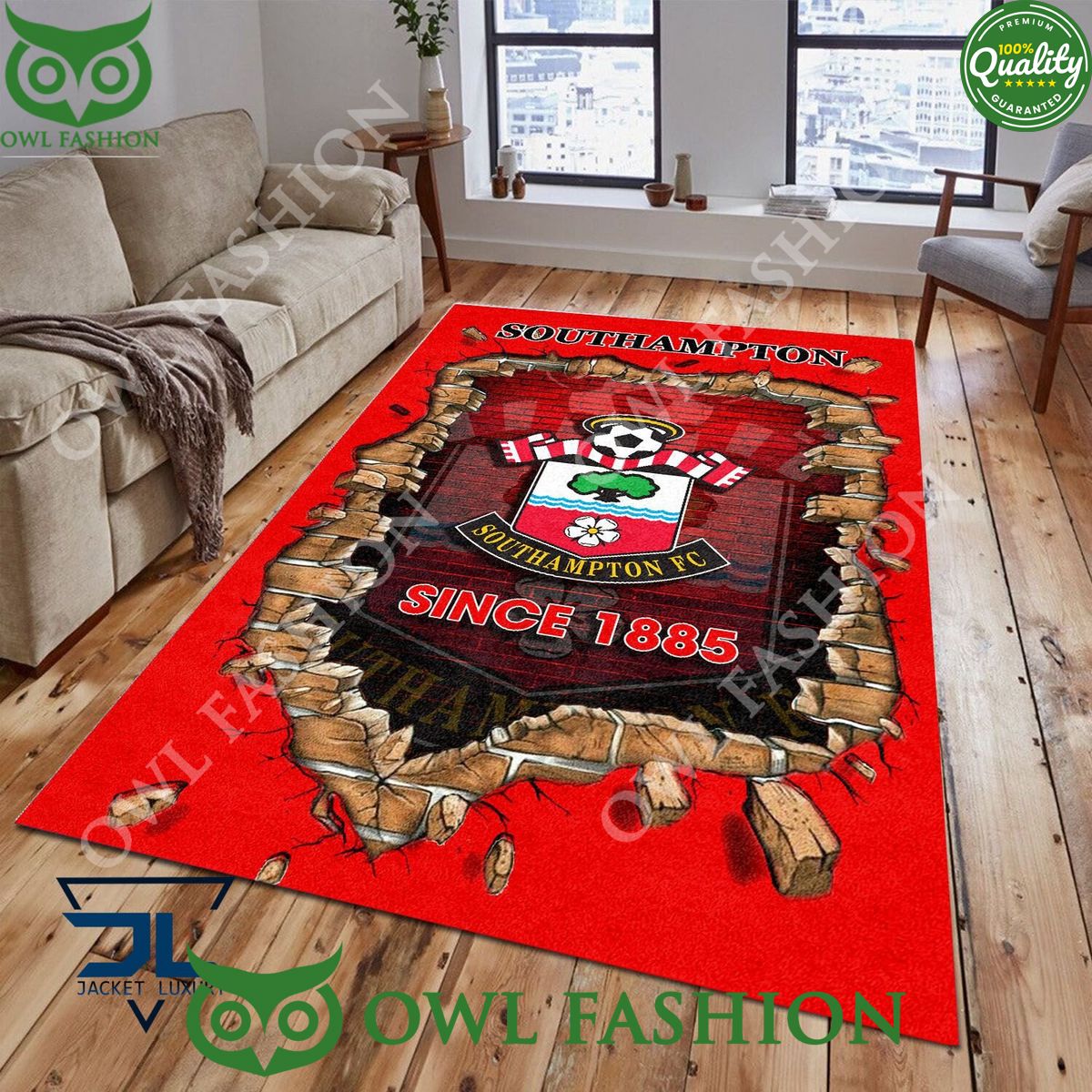 Football Southampton 1812 EPL Living Room Rug Carpet - Adult & Kids T-Shirts, Sweatshirts & Hoodies apparel design preview 1