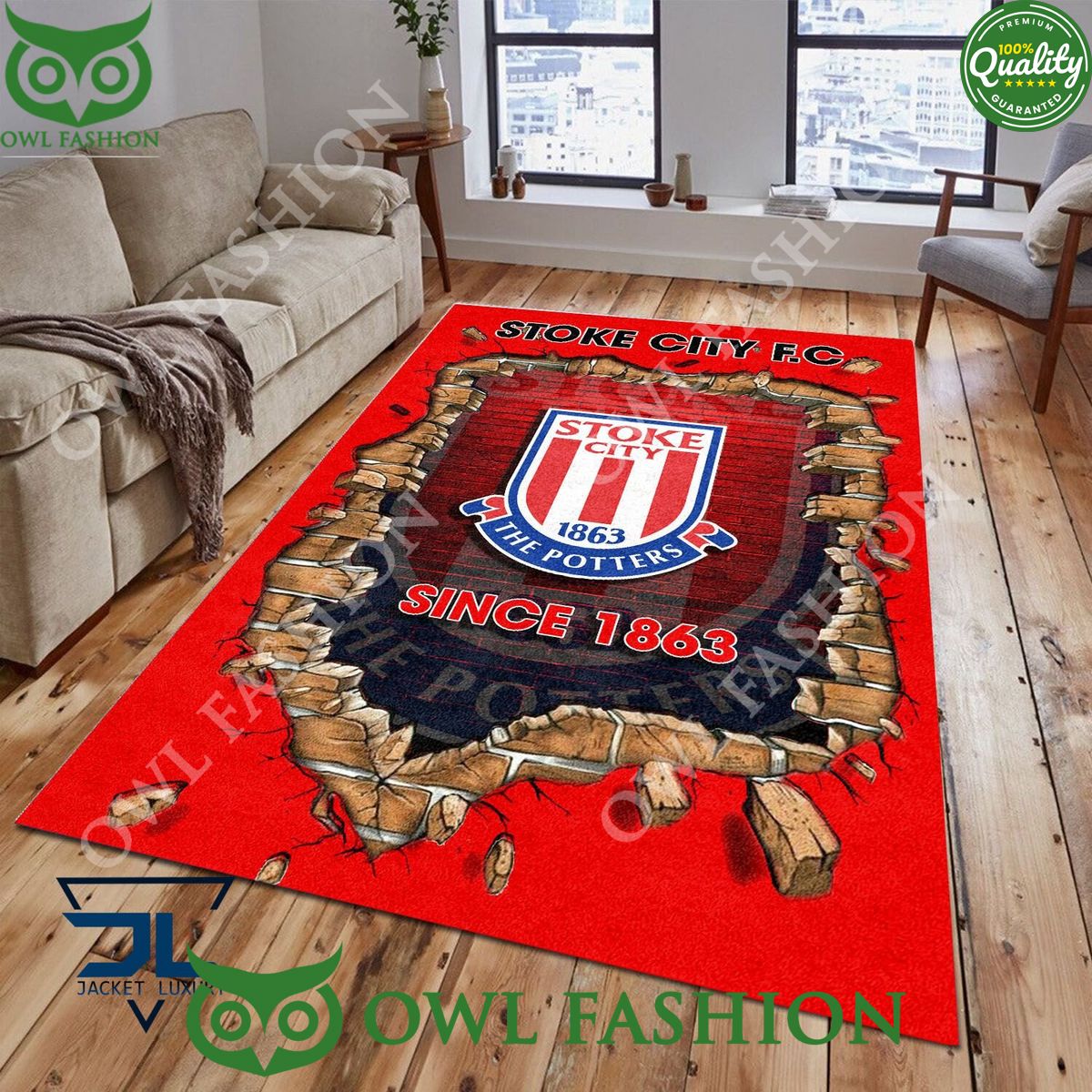 Football Stoke City F.C 1813 EPL Living Room Rug - Adult & Kids T-Shirts, Sweatshirts & Hoodies apparel design preview 1