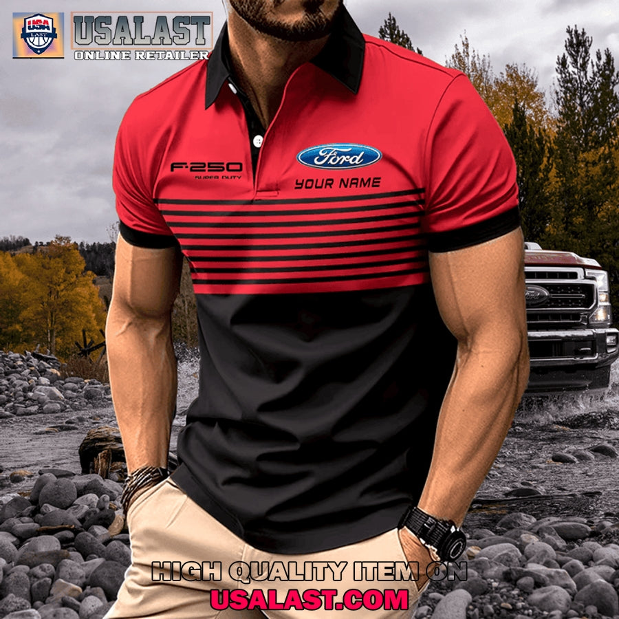 Ford F250 Custom Name Men Polo - Adult & Kids T-Shirts, Sweatshirts & Hoodies apparel design preview 1