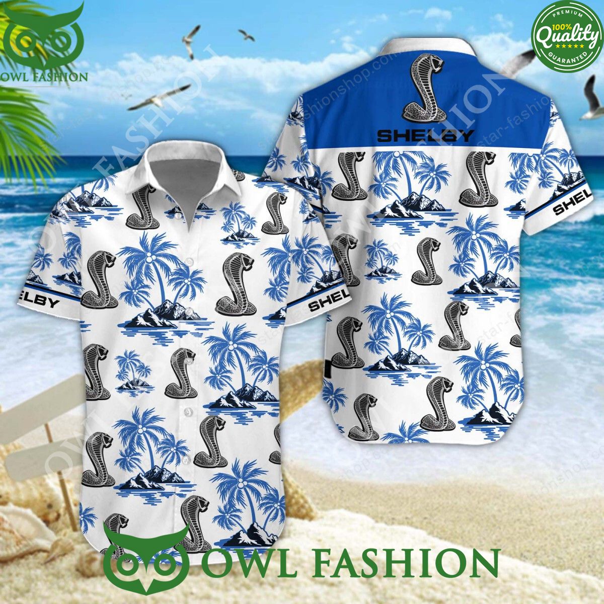 Ford Shelby Automobile Brand Logo Hawaiian and Short - Adult & Kids T-Shirts, Sweatshirts & Hoodies apparel design preview 1