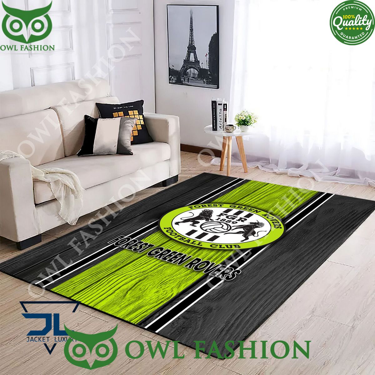 Forest Green EFL Football Living room Rug Carpet - Adult & Kids T-Shirts, Sweatshirts & Hoodies apparel design preview 1