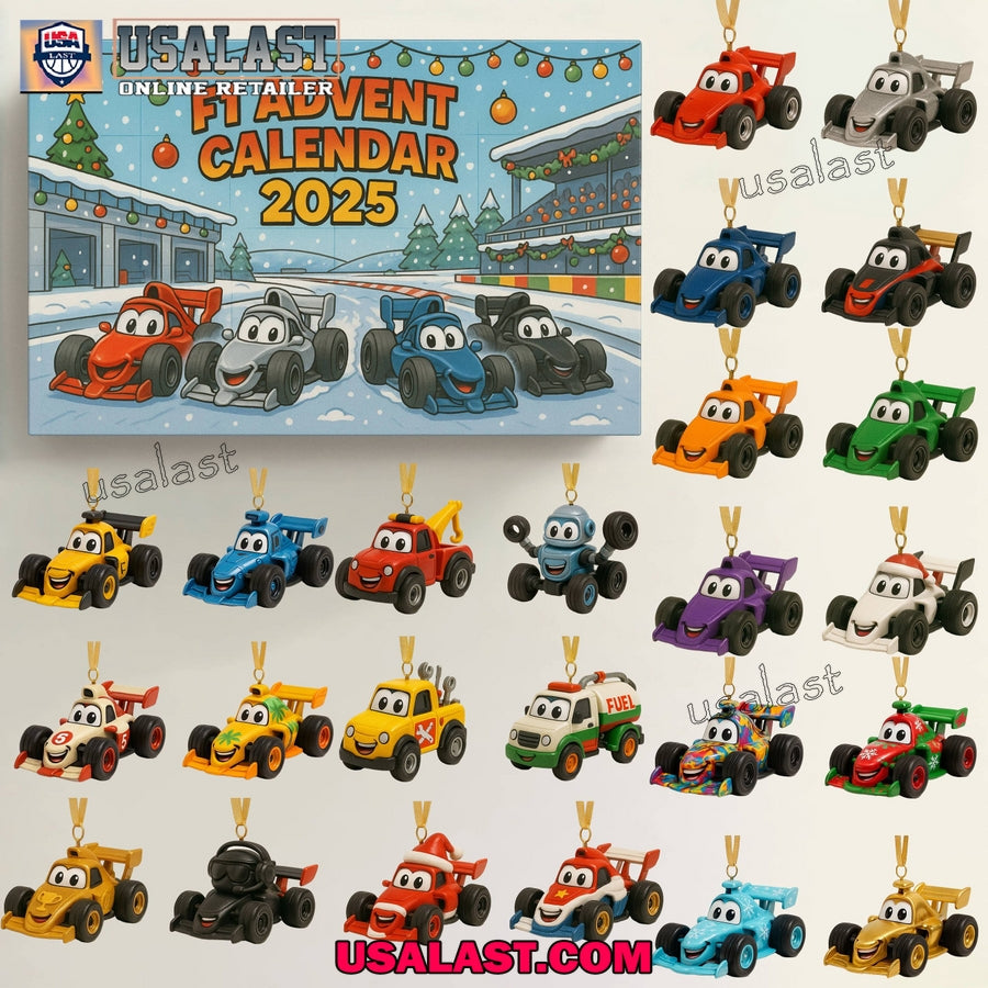 Formula 1 Fun Advent Calendar 2025 - Adult & Kids T-Shirts, Sweatshirts & Hoodies apparel design preview 1