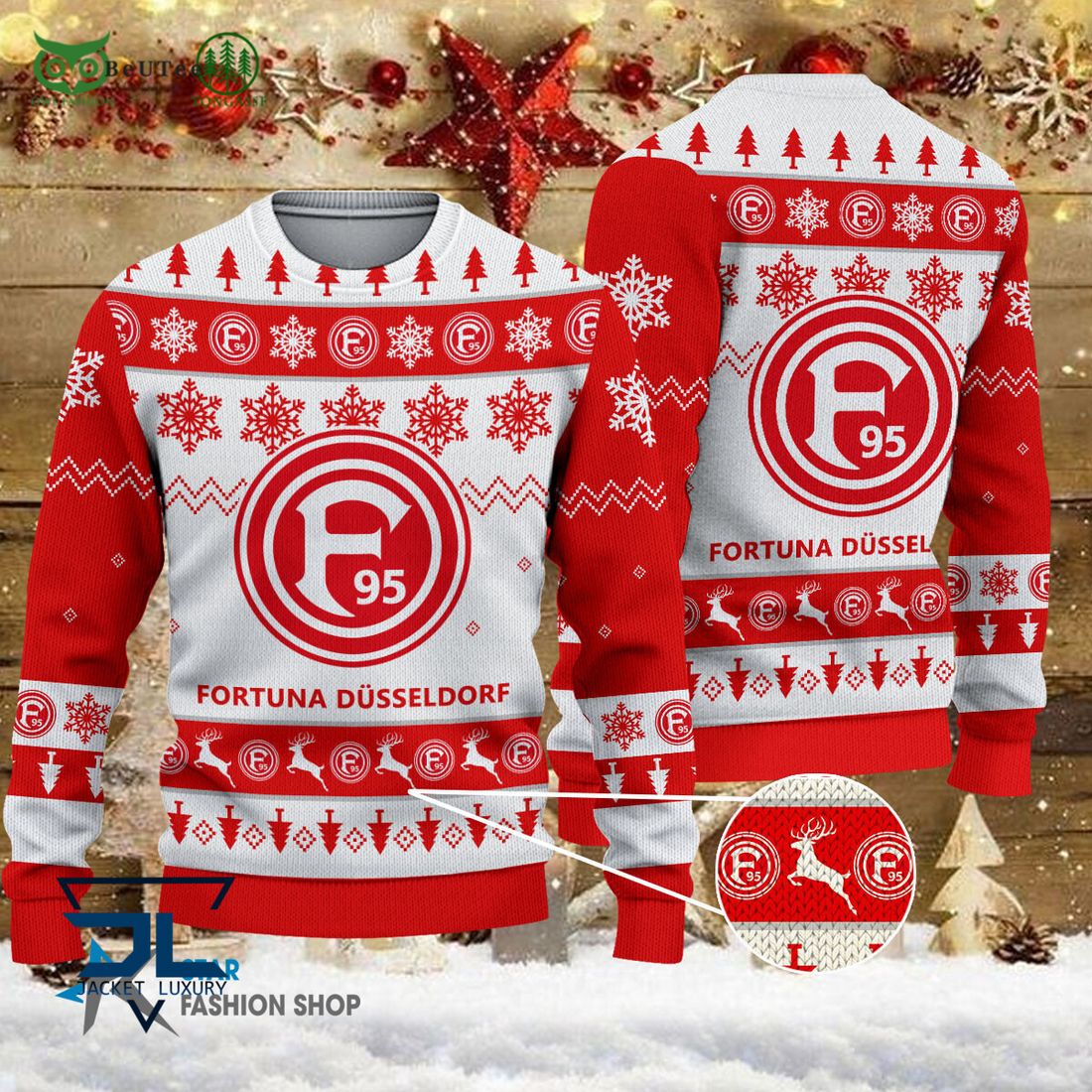Fortuna Dusseldorf Bundesliga Football 3D Ugly - Adult & Kids T-Shirts, Sweatshirts & Hoodies apparel design preview 1