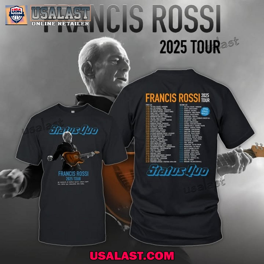 Francis Rossi 2025 Tour Status Quo - Adult & Kids T-Shirts, Sweatshirts & Hoodies apparel design preview 1