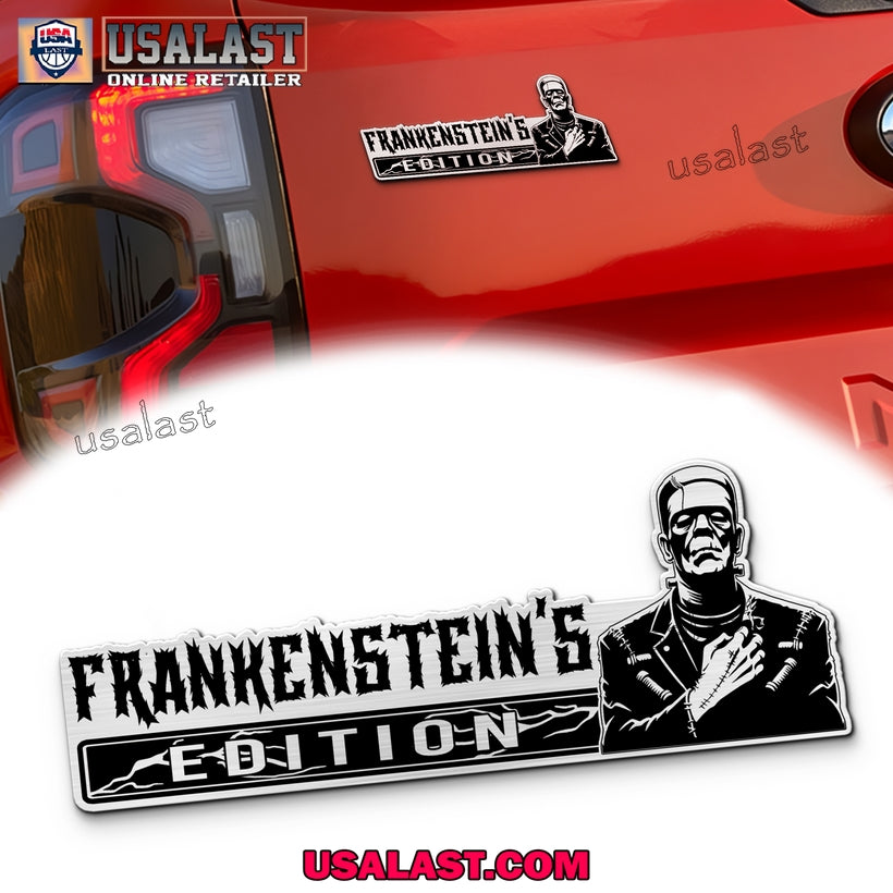 Frankenstein Edition Halloween Car Emblem Sticker - Adult & Kids T-Shirts, Sweatshirts & Hoodies apparel design preview 1