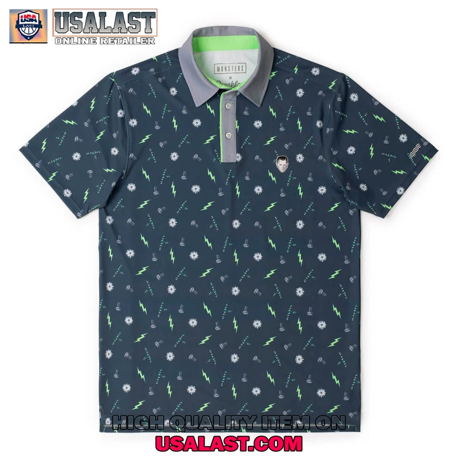 Frankenstein Universal Monsters Men Polo - Adult & Kids T-Shirts, Sweatshirts & Hoodies apparel design preview 1