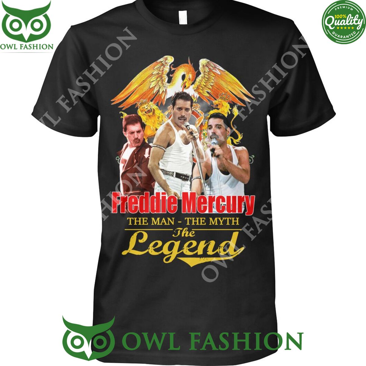 Freddie Mercury The Man myth legend 2d - Adult & Kids T-Shirts, Sweatshirts & Hoodies apparel design preview 1