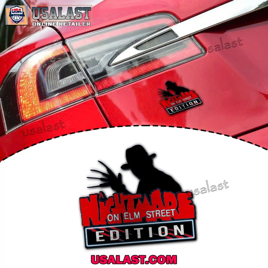 Freddy Krueger Edition Custom 3D Car Badge Sticker - Adult & Kids T-Shirts, Sweatshirts & Hoodies apparel design preview 1