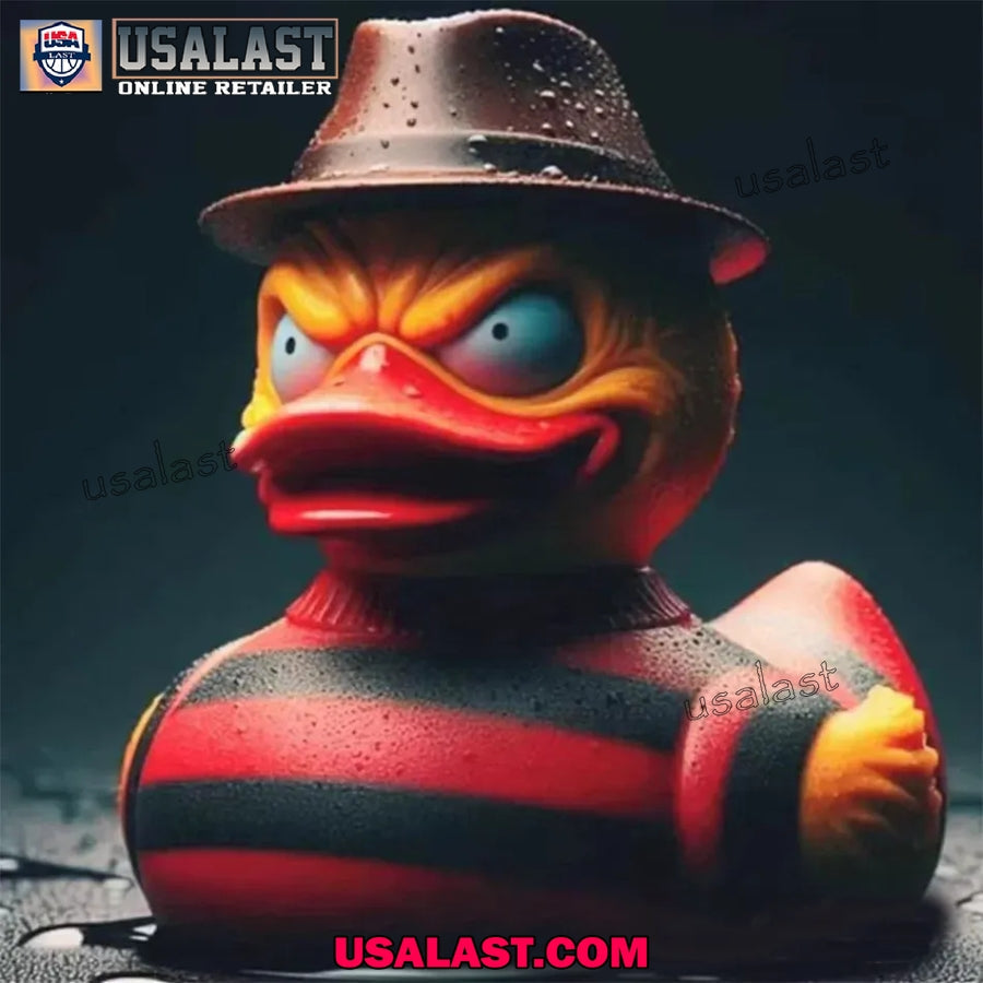 Freddy Krueger Halloween Horror Duck Resin Ornament - Adult & Kids T-Shirts, Sweatshirts & Hoodies apparel design preview 1