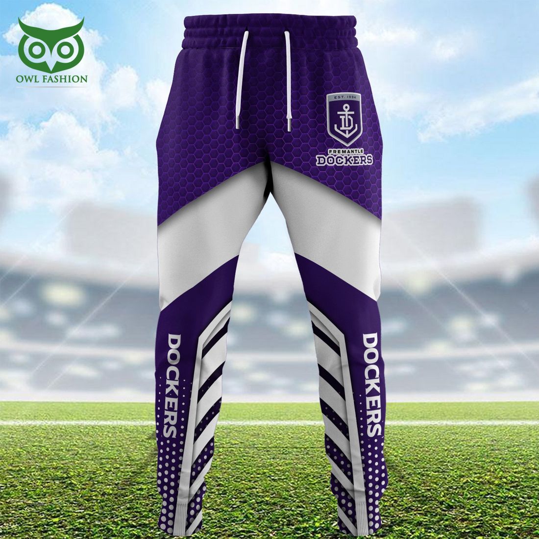 Fremantle Dockers AFL Purple 3D Sweatpants - Adult & Kids T-Shirts, Sweatshirts & Hoodies apparel design preview 1