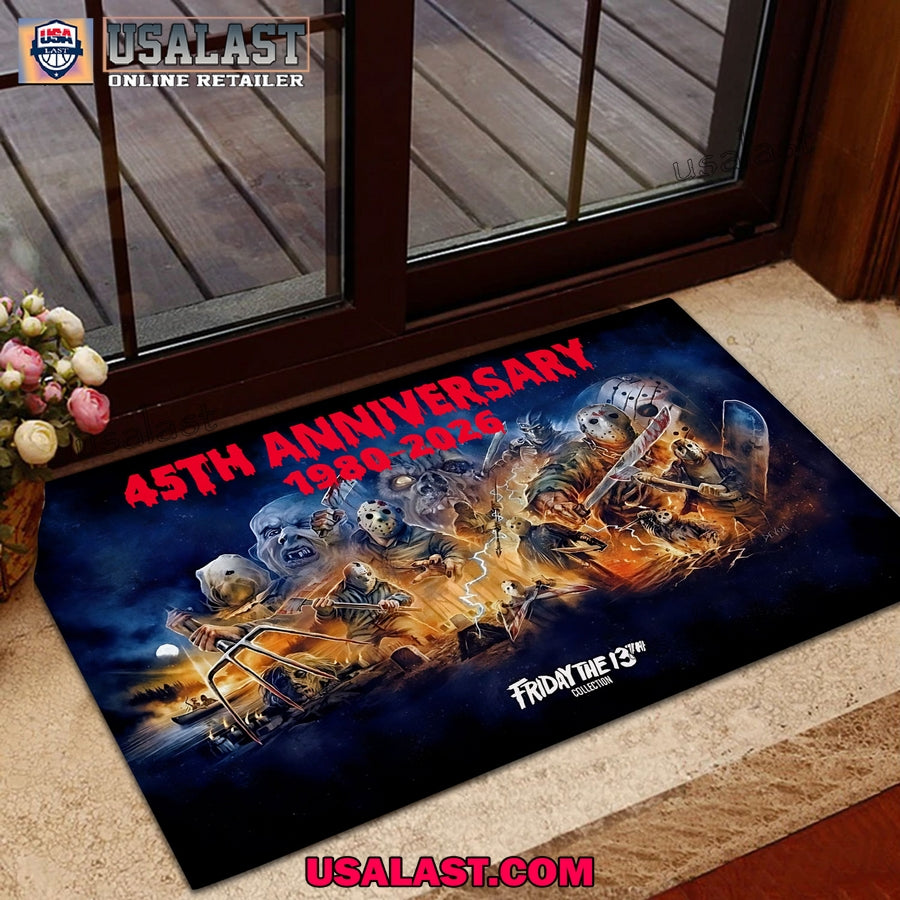 Friday the 13th 45th Anniversary Doormat - Adult & Kids T-Shirts, Sweatshirts & Hoodies apparel design preview 1