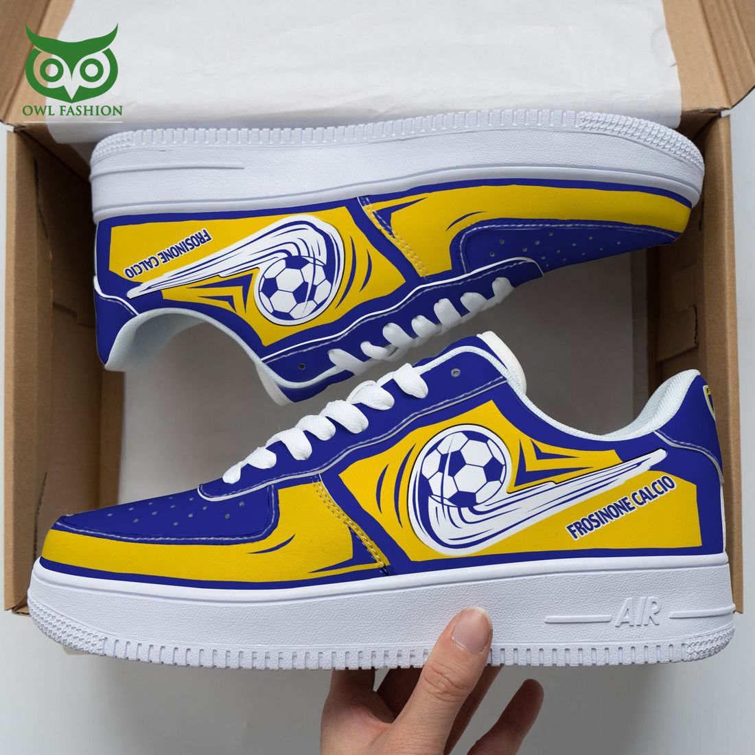 Frosinone Calcio Serie A NAF Air Force 1 Shoes - Adult & Kids T-Shirts, Sweatshirts & Hoodies apparel design preview 1