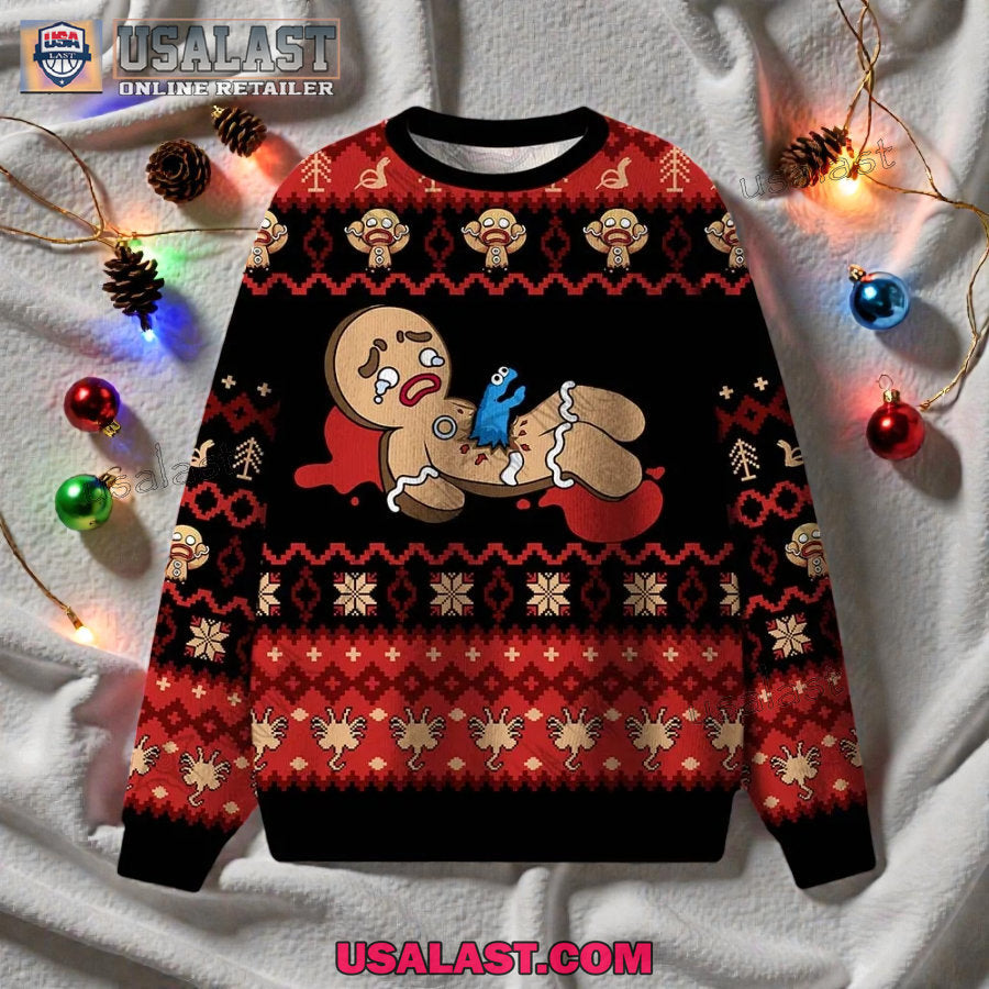 Funny Infant Biscuits Ugly Christmas Sweater - Adult & Kids T-Shirts, Sweatshirts & Hoodies apparel design preview 1