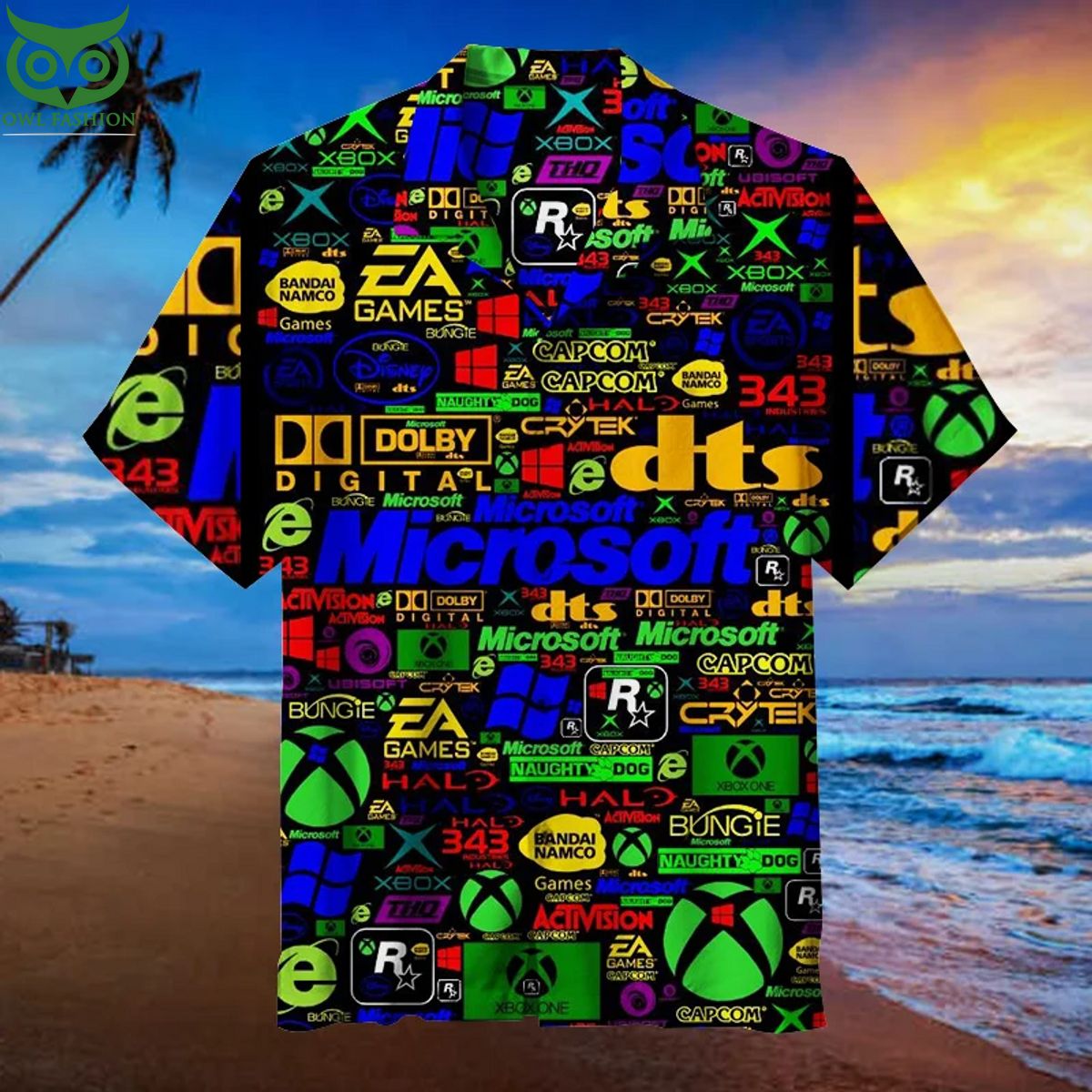 Game Console Logo Unisex Hawaiian - Adult & Kids T-Shirts, Sweatshirts & Hoodies apparel design preview 1