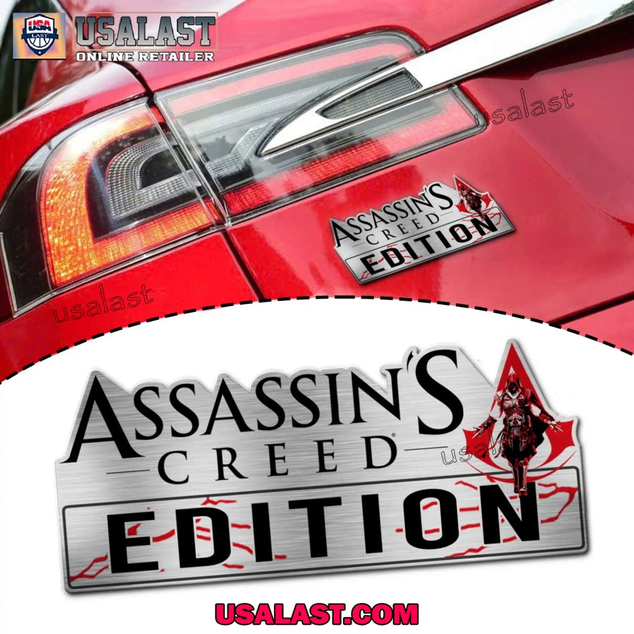 Assasin's Creed Game Edition Custom 3D Car Badge - Adult & Kids T-Shirts, Sweatshirts & Hoodies apparel design preview 1
