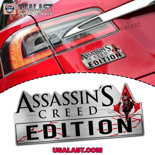 Assasin's Creed Game Edition Custom 3D Car Badge - Adult & Kids T-Shirts, Sweatshirts & Hoodies apparel design preview 1