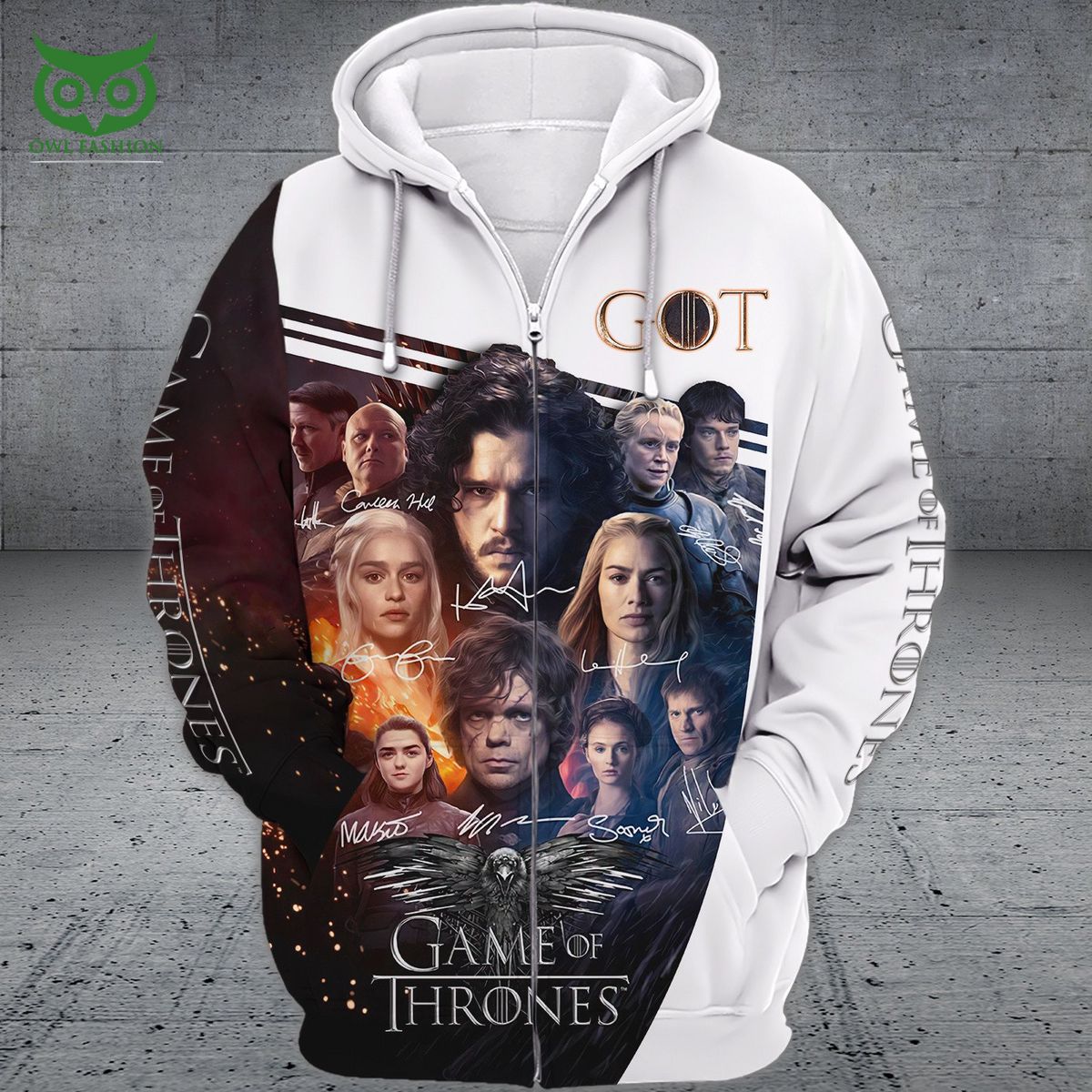 Game of Thrones Poster GOT 3D Zipper - Adult & Kids T-Shirts, Sweatshirts & Hoodies apparel design preview 1