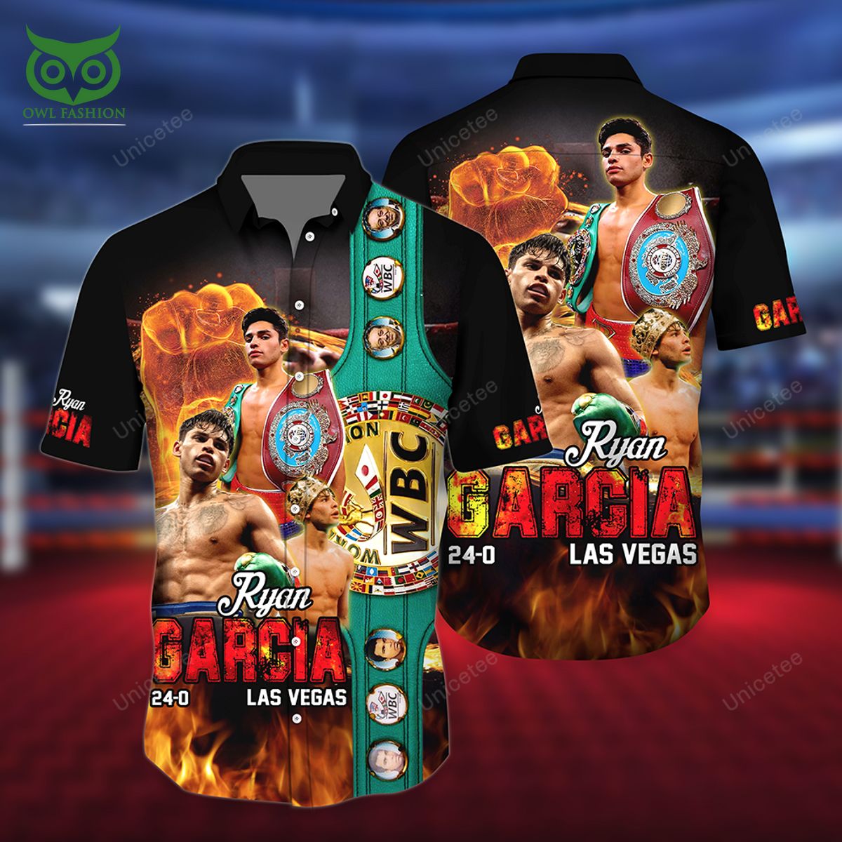 Garcia Win Las Vegas WBC Boxing Hawaiian - Adult & Kids T-Shirts, Sweatshirts & Hoodies apparel design preview 1