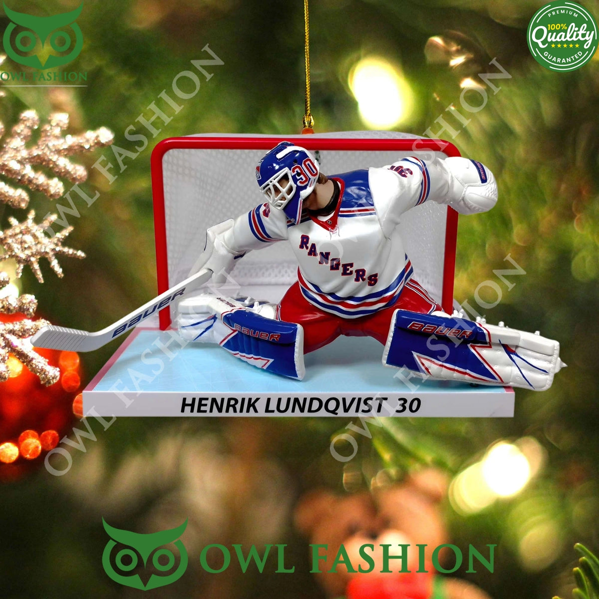 New York Rangers Henrik Lundqvist 30 defence plastic - Adult & Kids T-Shirts, Sweatshirts & Hoodies apparel design preview 1