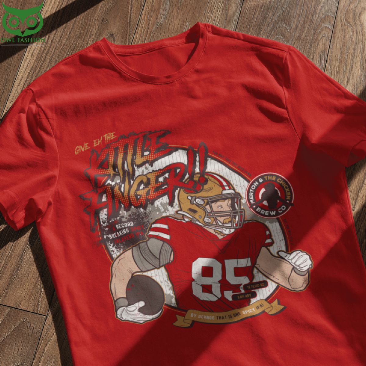 George Kittle 49ers Fake Craft Beer Label - Adult & Kids T-Shirts, Sweatshirts & Hoodies apparel design preview 1