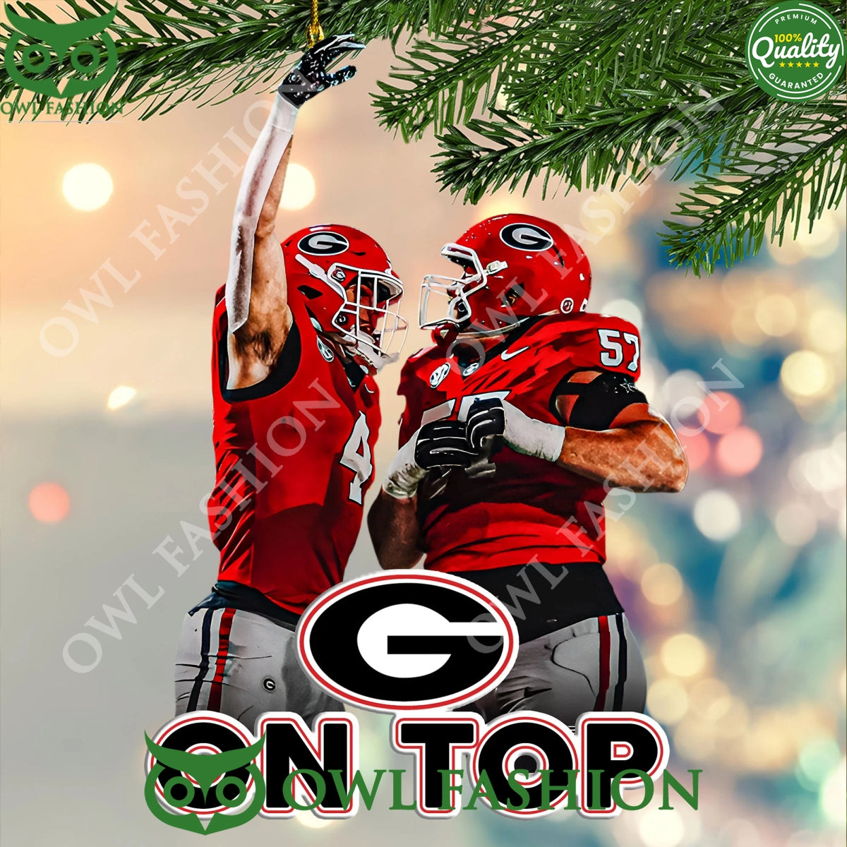 Georgia Bulldogs Football on Top Monroe Freeling - Adult & Kids T-Shirts, Sweatshirts & Hoodies apparel design preview 1