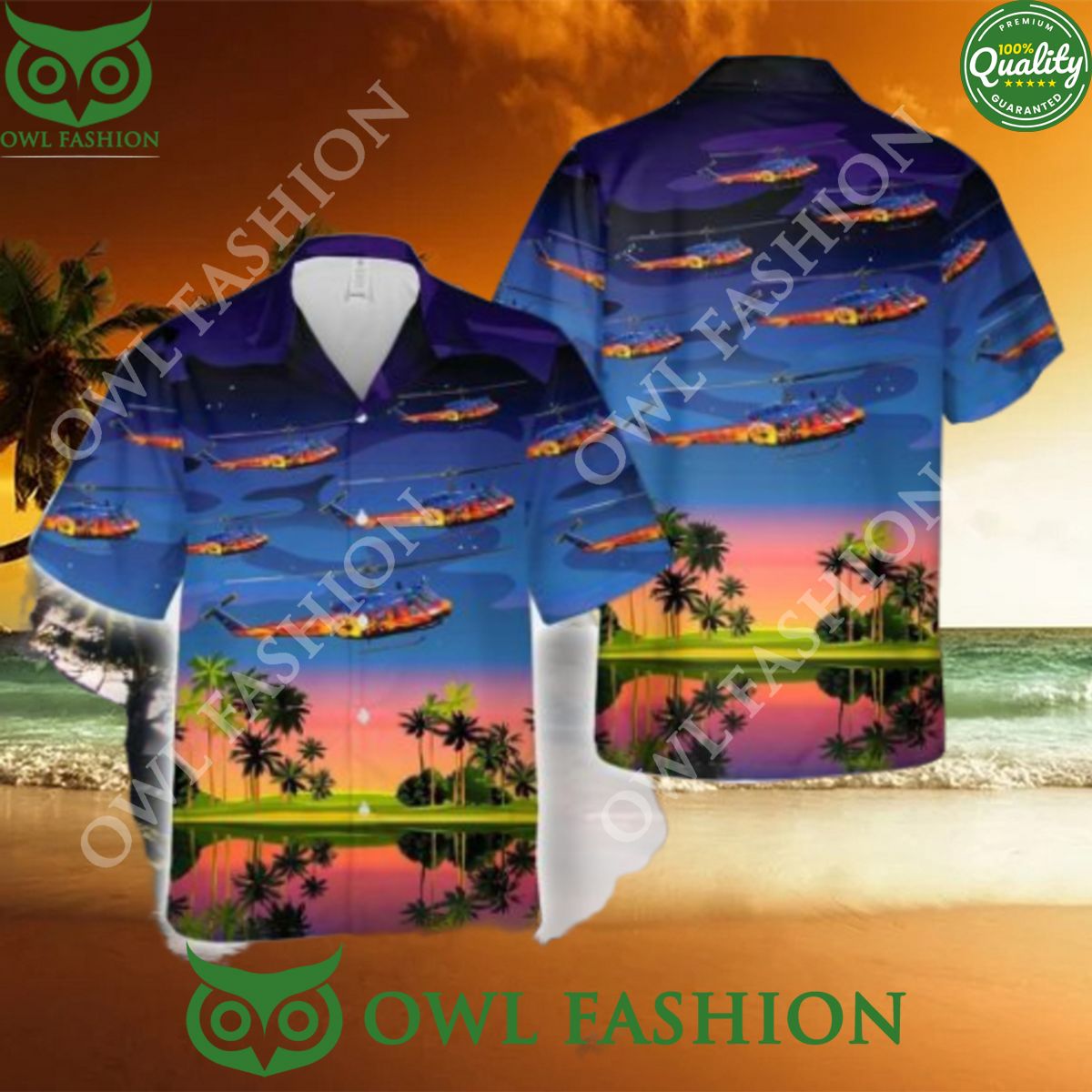 Germany Army Bell UH 1D Iroquois Helicopter Hawaiian - Adult & Kids T-Shirts, Sweatshirts & Hoodies apparel design preview 1