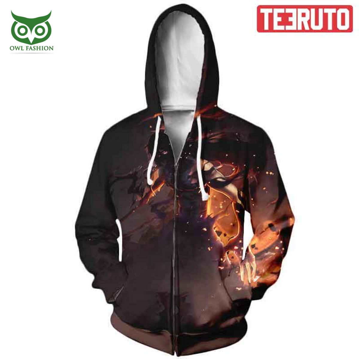 Getsuga Tensho Transform Bleach Anime Zip Up 3D - Adult & Kids T-Shirts, Sweatshirts & Hoodies apparel design preview 1