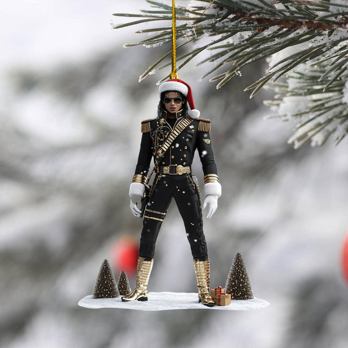 Michael Jackson Premium Christmas Ornament - Adult & Kids T-Shirts, Sweatshirts & Hoodies apparel design preview 1