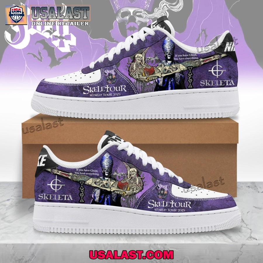 Ghost Band Skeletour 2025 World Tour Air Force Shoes - Adult & Kids T-Shirts, Sweatshirts & Hoodies apparel design preview 1