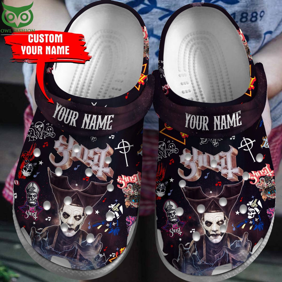 Ghost Rock Band Customized Premium Clogs - Adult & Kids T-Shirts, Sweatshirts & Hoodies apparel design preview 1